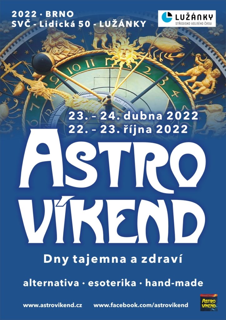 Astrovíkend Brno: 23.–24. dubna, 22.–23. října 2022